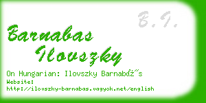 barnabas ilovszky business card